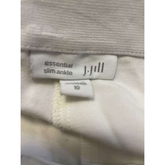 J Jill Pants Womens Size 10 Essential Slim Ankle White Pull On Stretch a26 - Picture 4 of 5